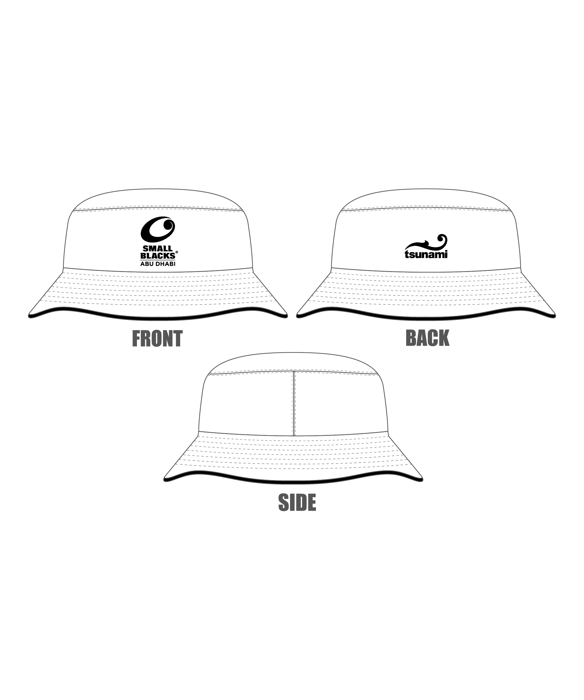 Towelling Bucket Hat – White – Small Blacks Abu Dhabi